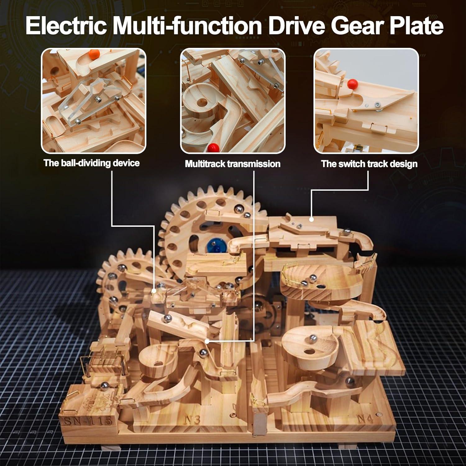 Carrera de Canicas de Madera Motorizada Losbenco 46 Bloques