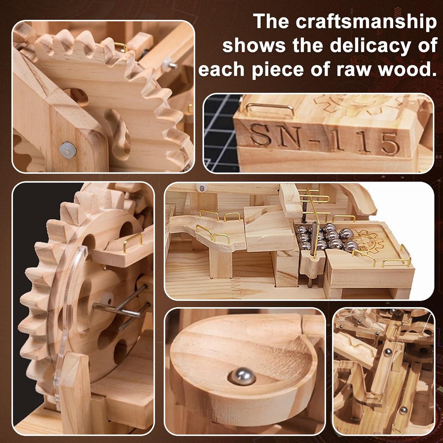 Carrera de Canicas de Madera Motorizada Losbenco 46 Bloques