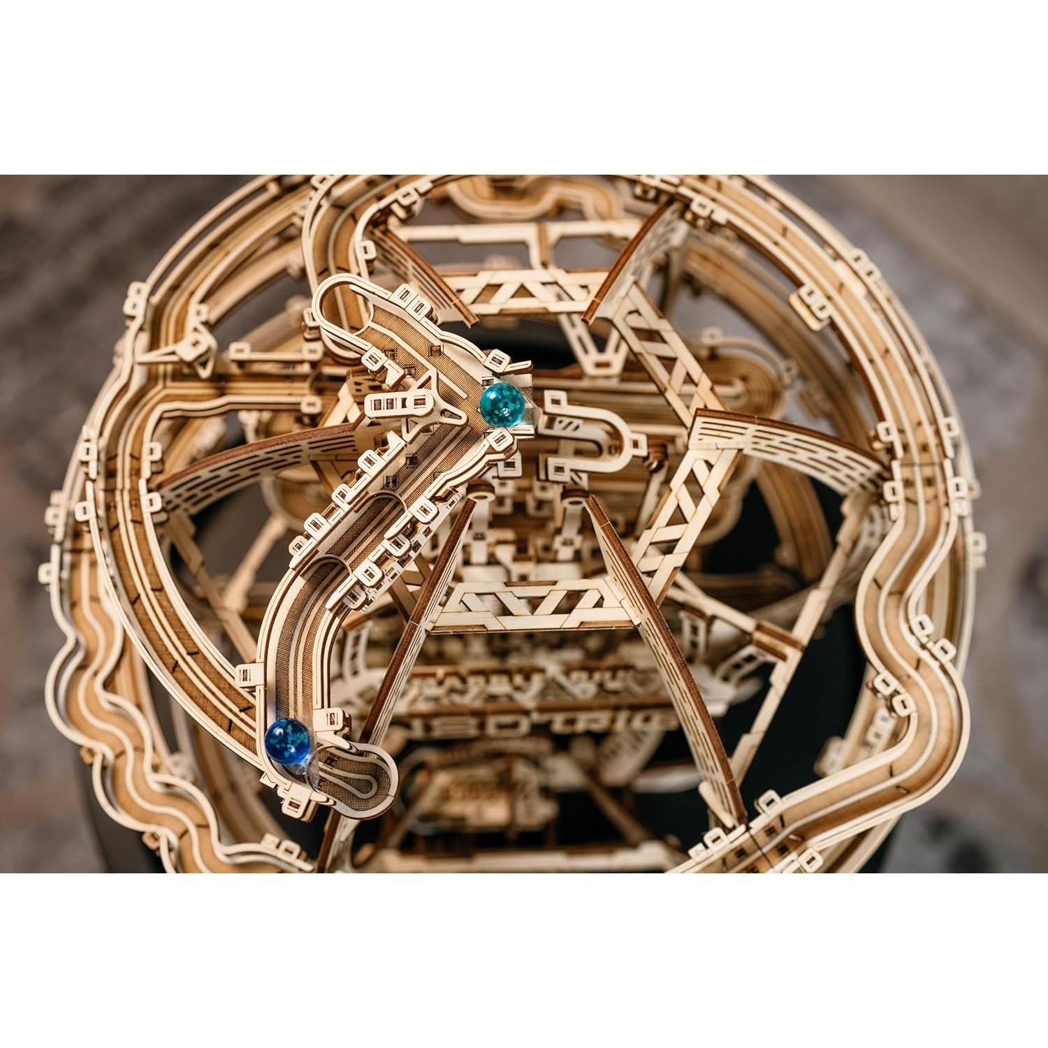 Wood Trick Carrera de Canicas de Madera Motorizada 3D 43.4x40.6 cm