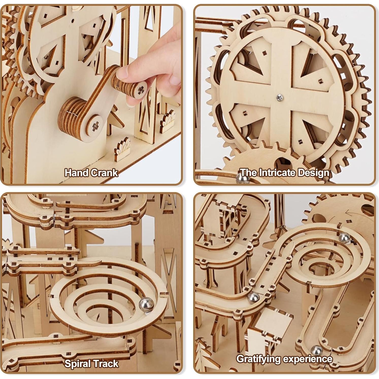 Juego de rompecabezas 3D LCOCWMY pista de canicas DIY 26x24x24.5cm