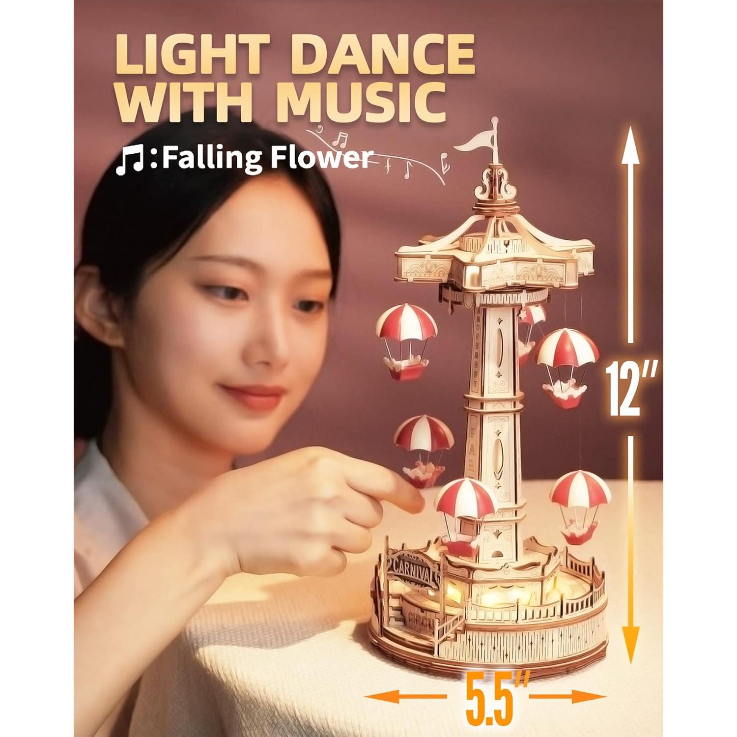 Rompecabezas 3D de Madera ROKR EA01 con Música y LED