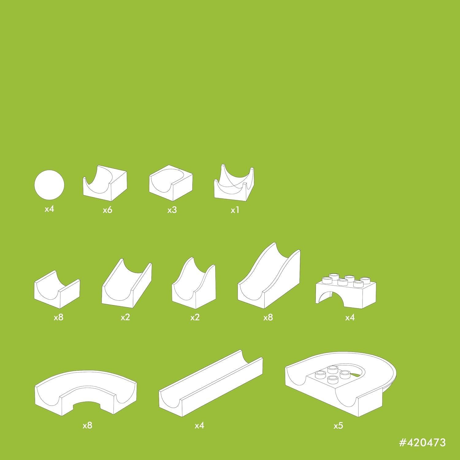 Conjunto de Carrera de Canicas Hubelino 55 Piezas - Hecho en Alemania