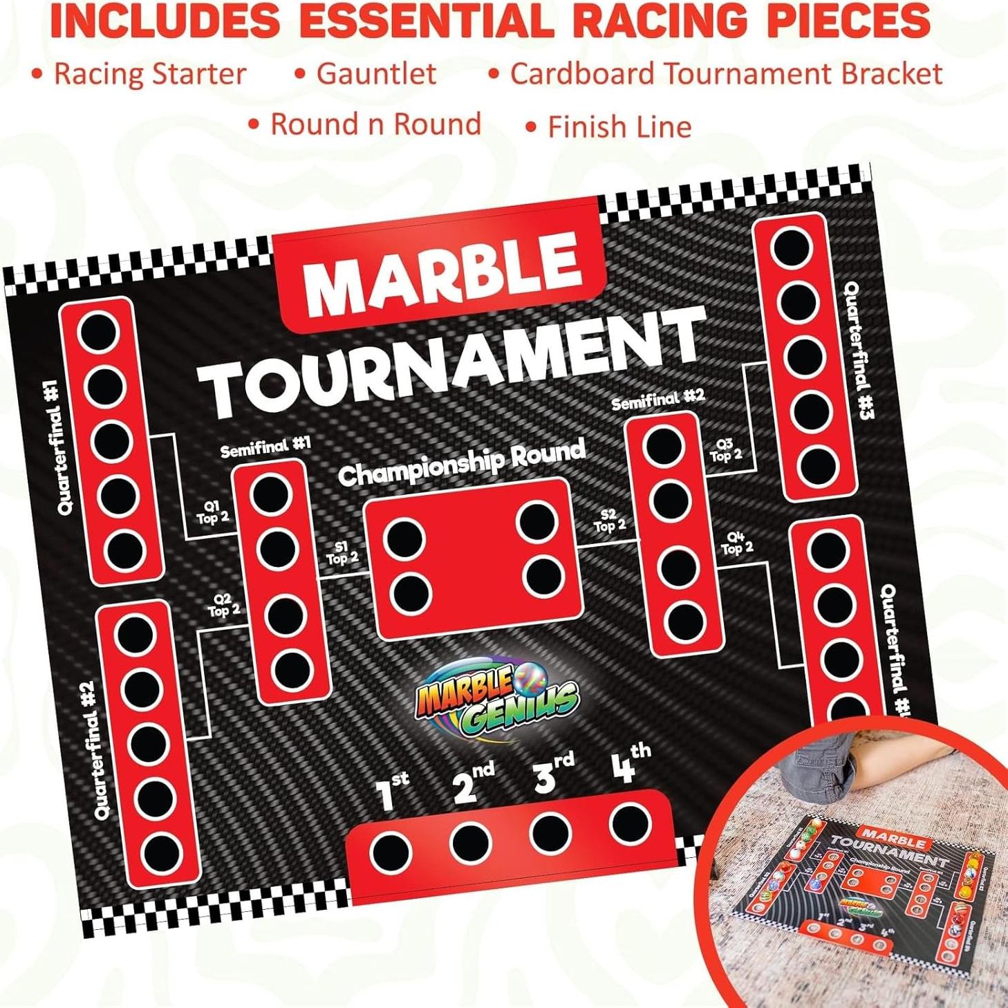 Conjunto de Carreras de Canicas Marble Genius 125 Piezas