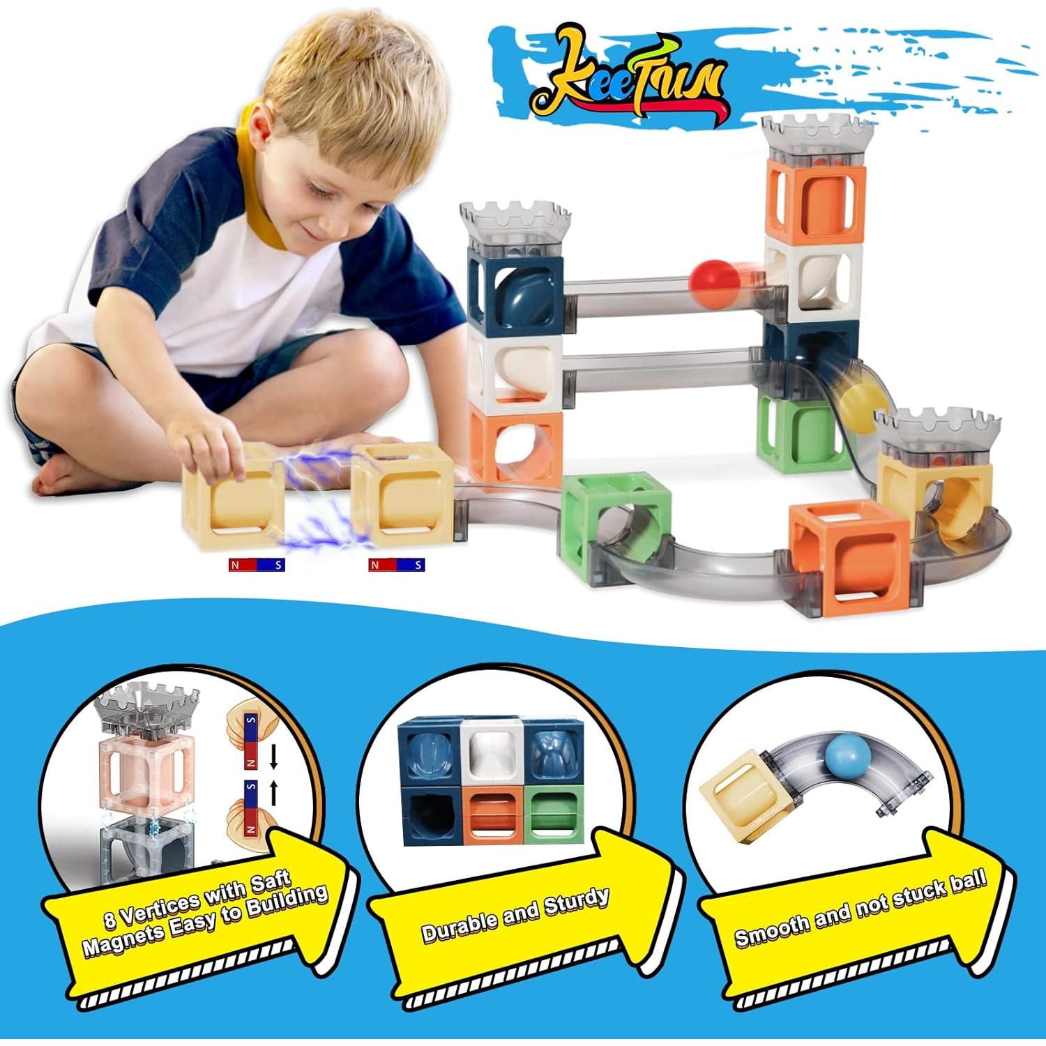 Juego de Canicas Magnéticas Keefun 41 Piezas STEM para Niños