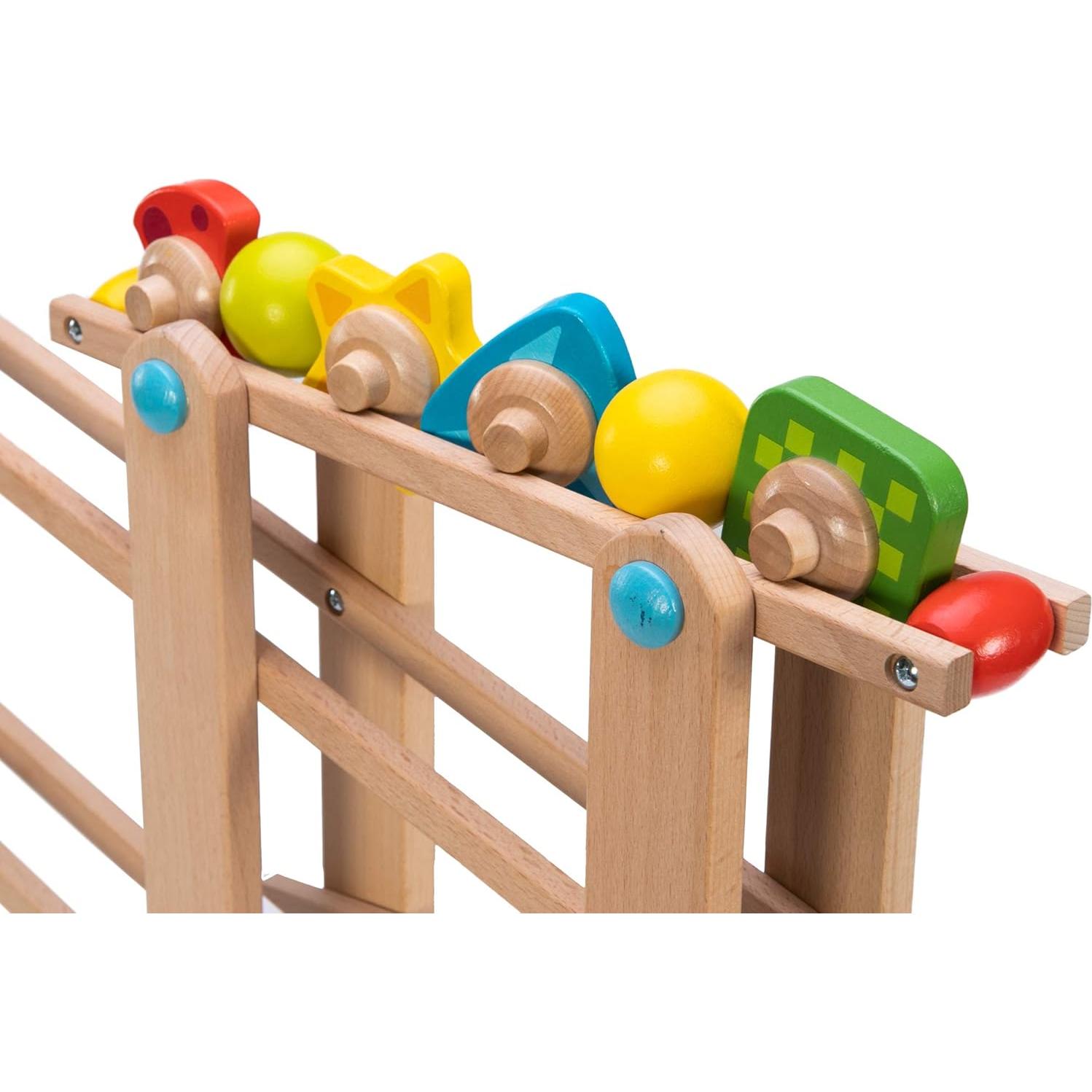 Pista de Canicas de Madera Fat Brain Toys 76 cm para Niños 2 Años