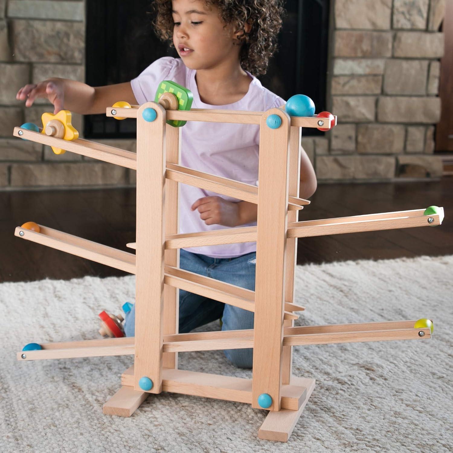 Pista de Canicas de Madera Fat Brain Toys 76 cm para Niños 2 Años
