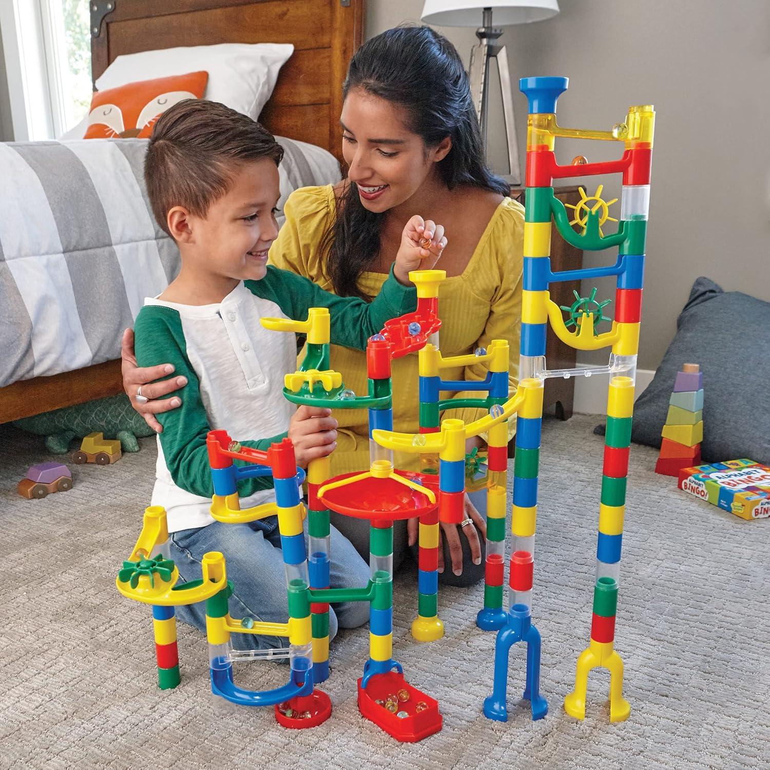 MindWare Marble Run - Set de Construcción 122 Piezas + 22 Canicas