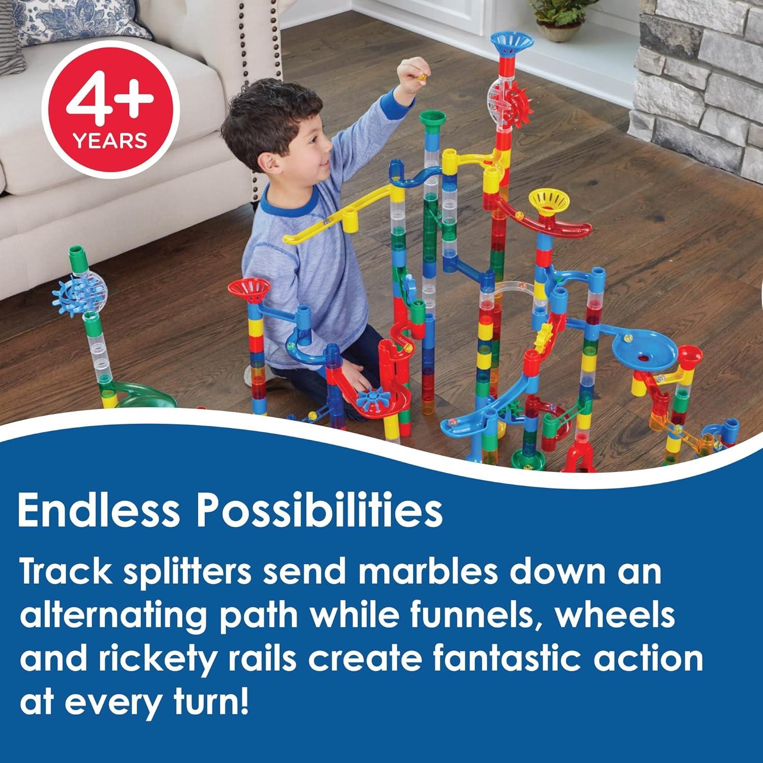 MindWare Mega Marble Run - Set de 215 Piezas y 40 Canicas