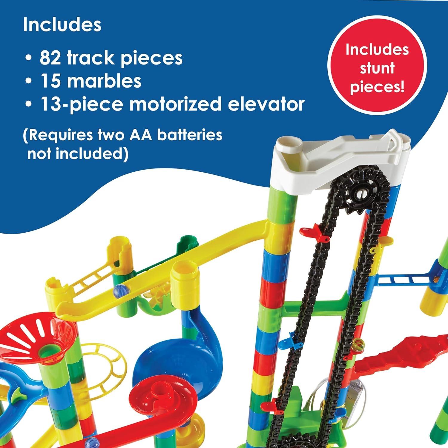 Set de Construcción Marble Run MindWare 110 Piezas con Elevador