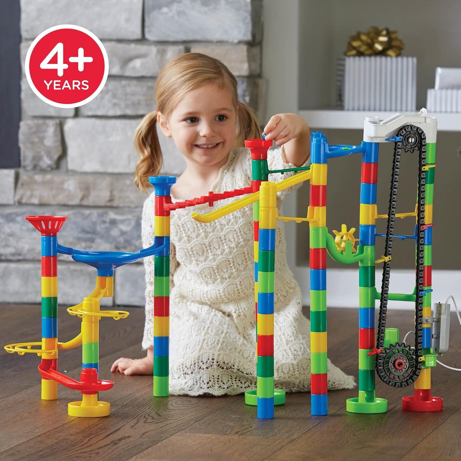 Set de Construcción Marble Run MindWare 110 Piezas con Elevador