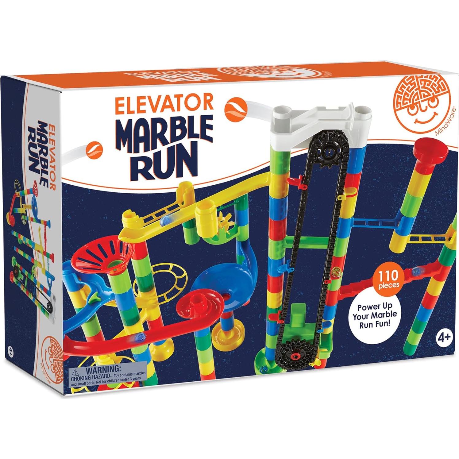 Set de Construcción Marble Run MindWare 110 Piezas con Elevador
