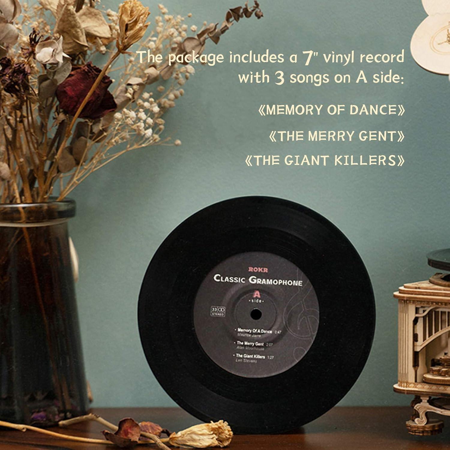 Rompecabezas 3D ROKR Gramófono Mecánico 1:1 para Adultos