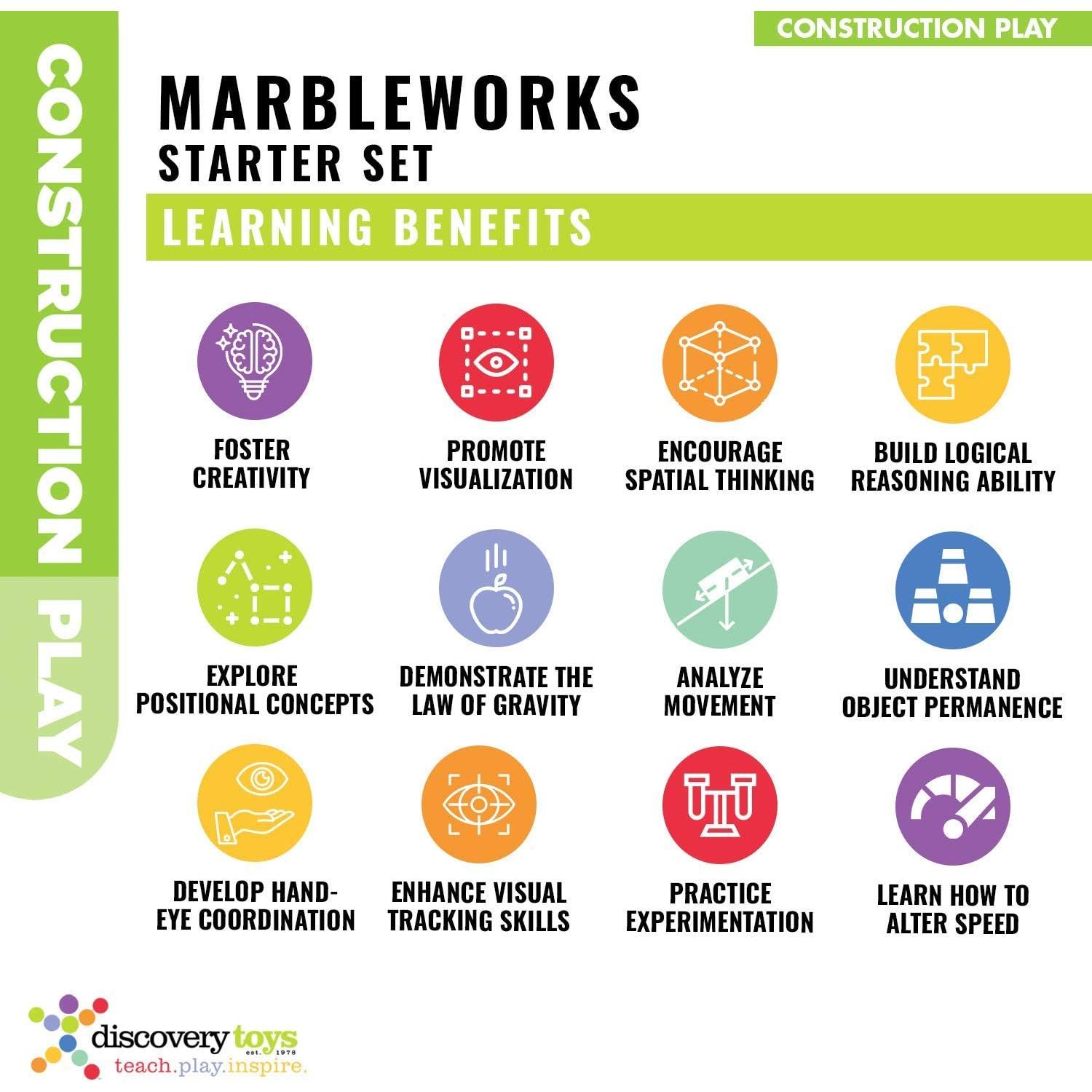 Marble Run Starter Discovery Toys | Juguete educativo 46 piezas