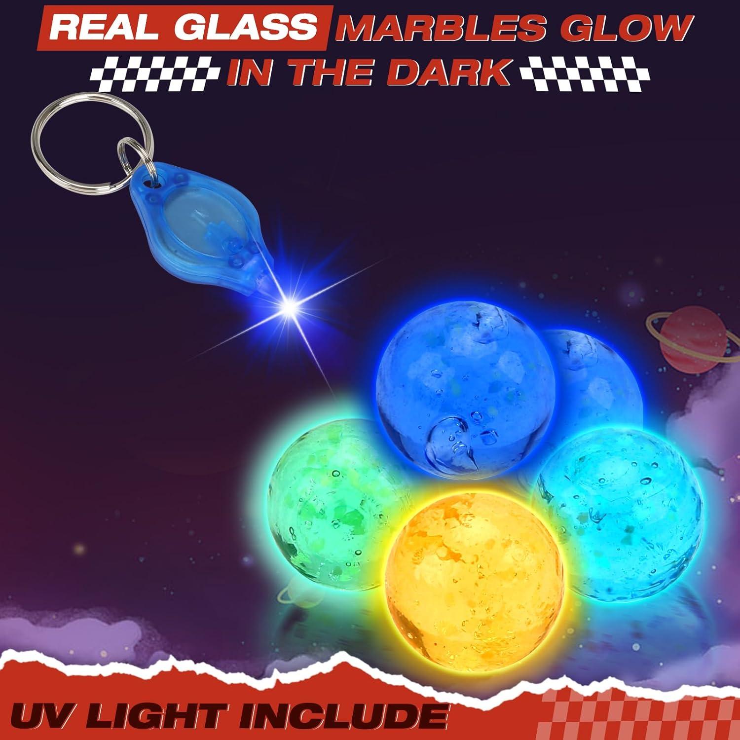 Juego de Carrera de Canicas WTOR 216 Piezas con Luz UV