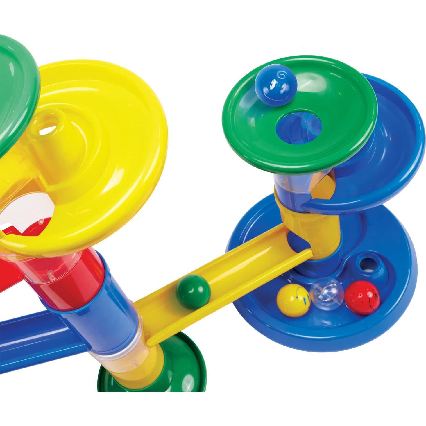 Junior Marble Run - My First Marble Run Set - Toddler Building Game - Marble Maze Toddler Building Toy Set with Oversized Marble Track Pieces and 5 Giant Marbles for Kids 12 Months and Up
