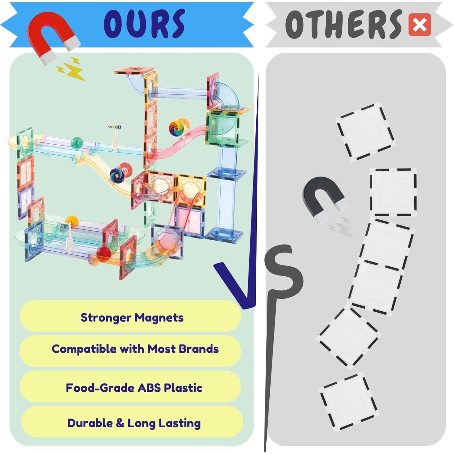 Juego de Canicas Magnéticas 208 Piezas - Juguetes STEM 3-9 Años