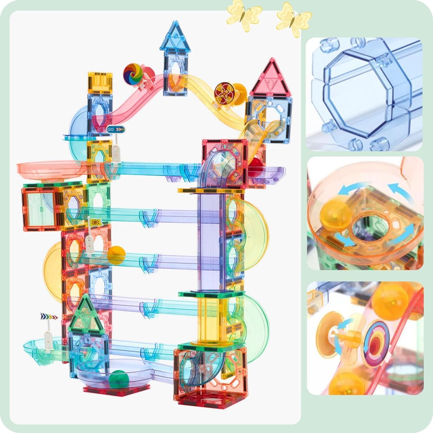 Juego de Canicas Magnéticas 208 Piezas - Juguetes STEM 3-9 Años