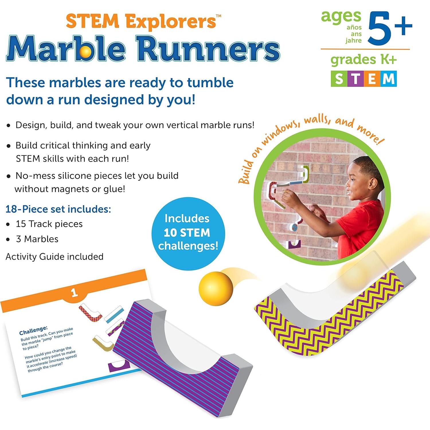 Corredores de Canicas STEM Recursos de Aprendizaje - 18 Piezas
