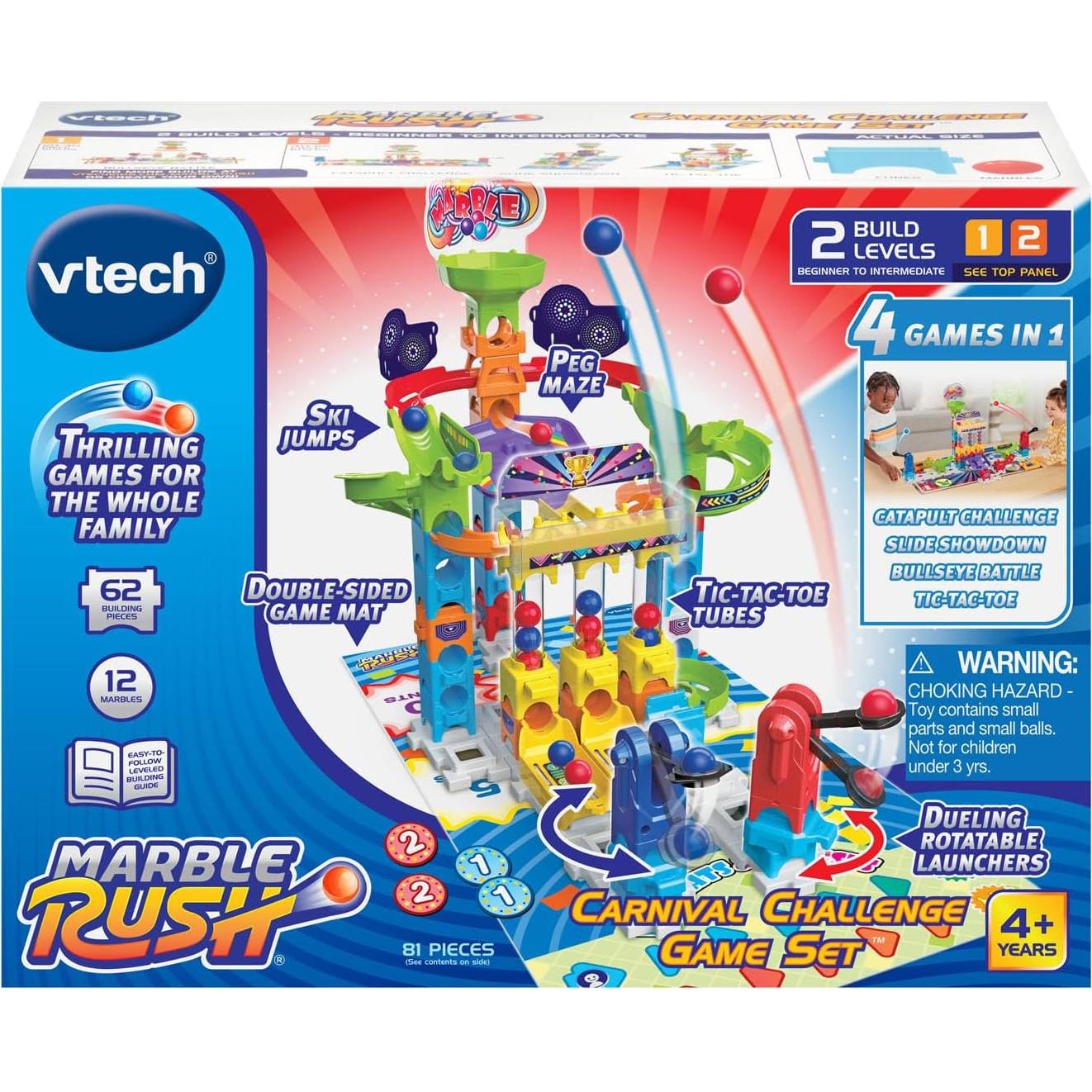 Juego de Desafío VTech Marble Rush 81 Piezas 4 Juegos