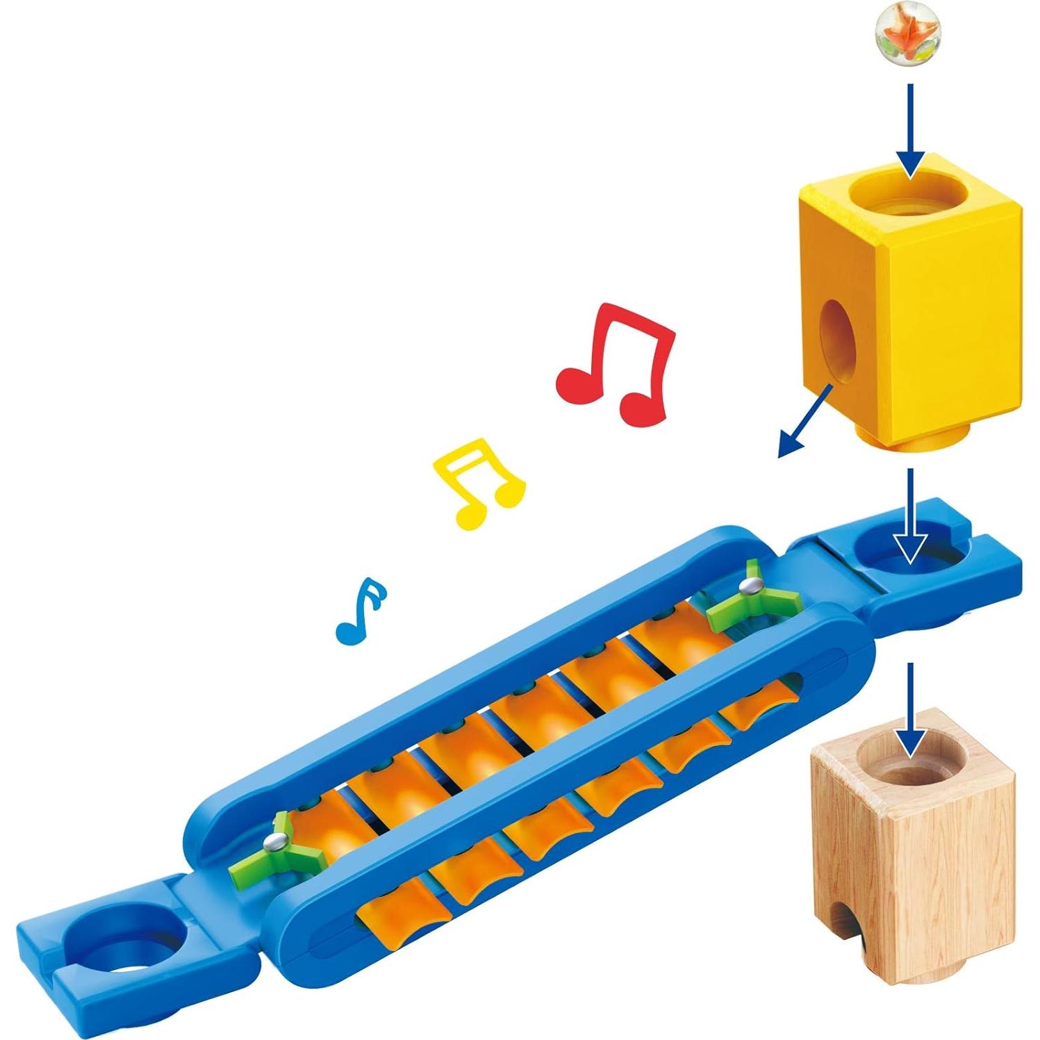 Hape Quadrilla Super Spirals - Carrera de Canicas 101 Piezas