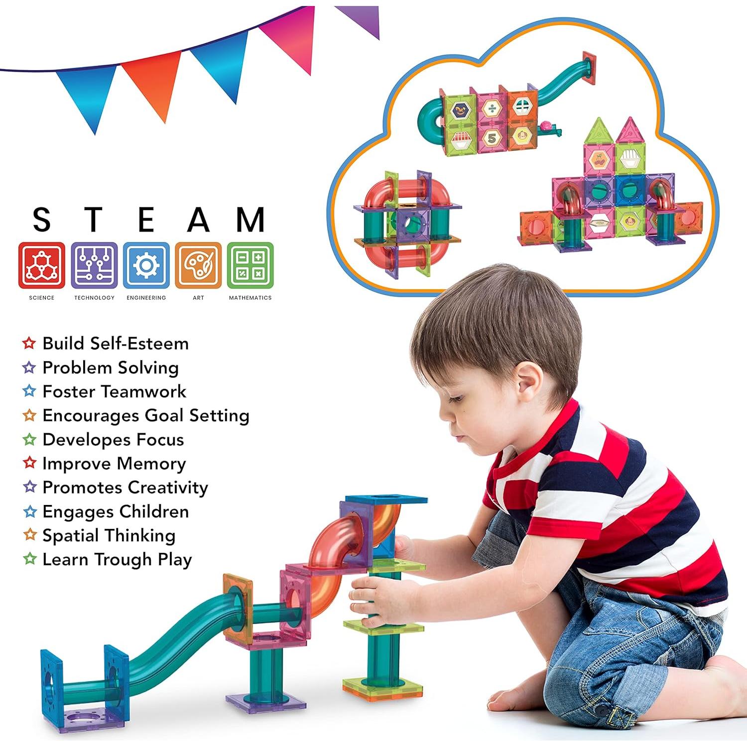 Carrera de Canicas Magnéticas MOBIUS 87 Piezas - Juguete Educativo