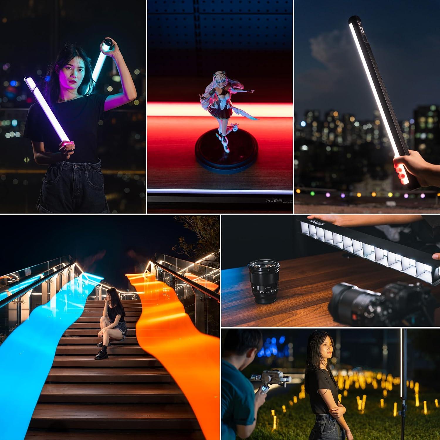 VILTROX K60 2 Pack Varitas de Luz RGB LED Portátiles 2500K-8500K