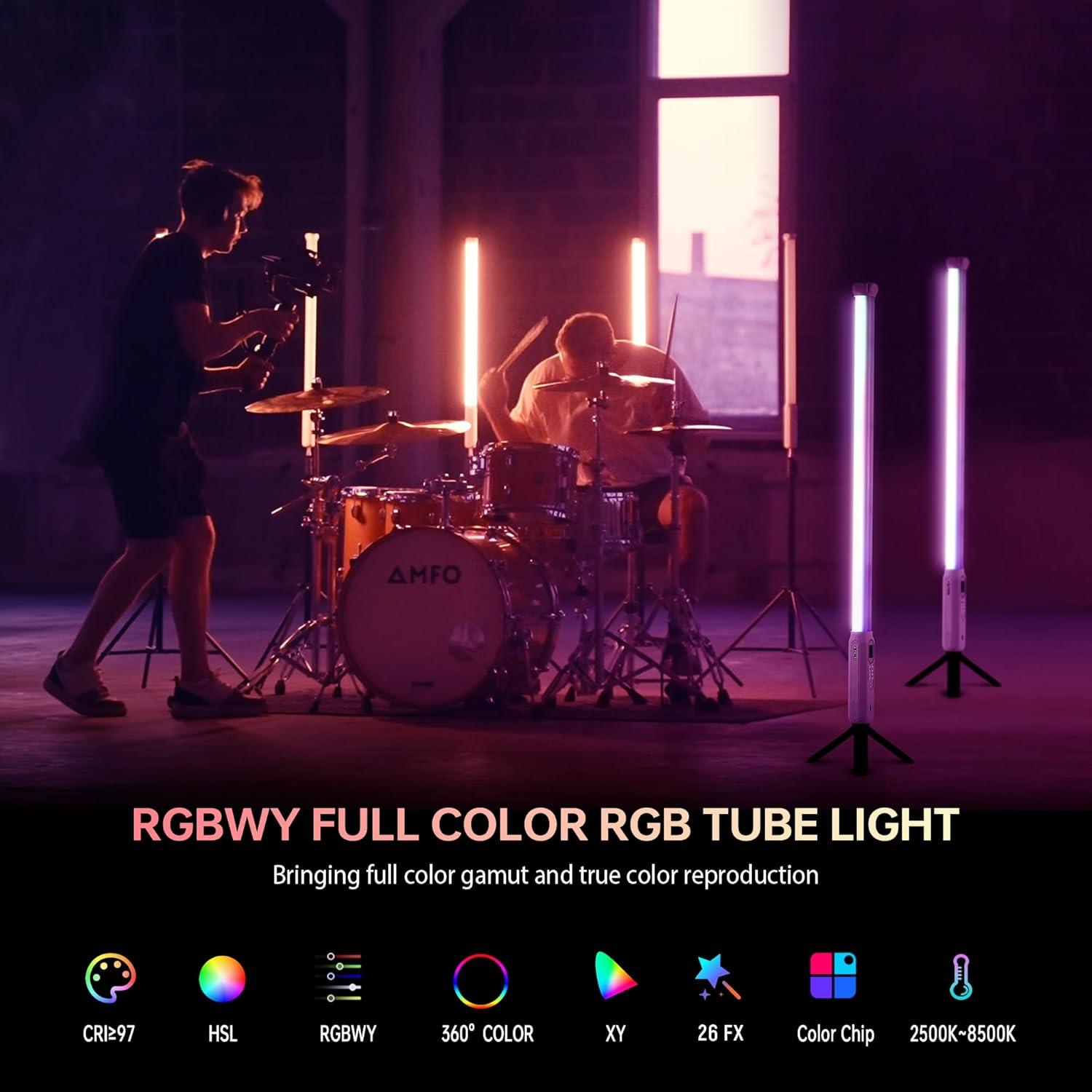 Tubo de Luz LED RGB VILTROX P12 2 Pack, Control DMX, 2500-8500K