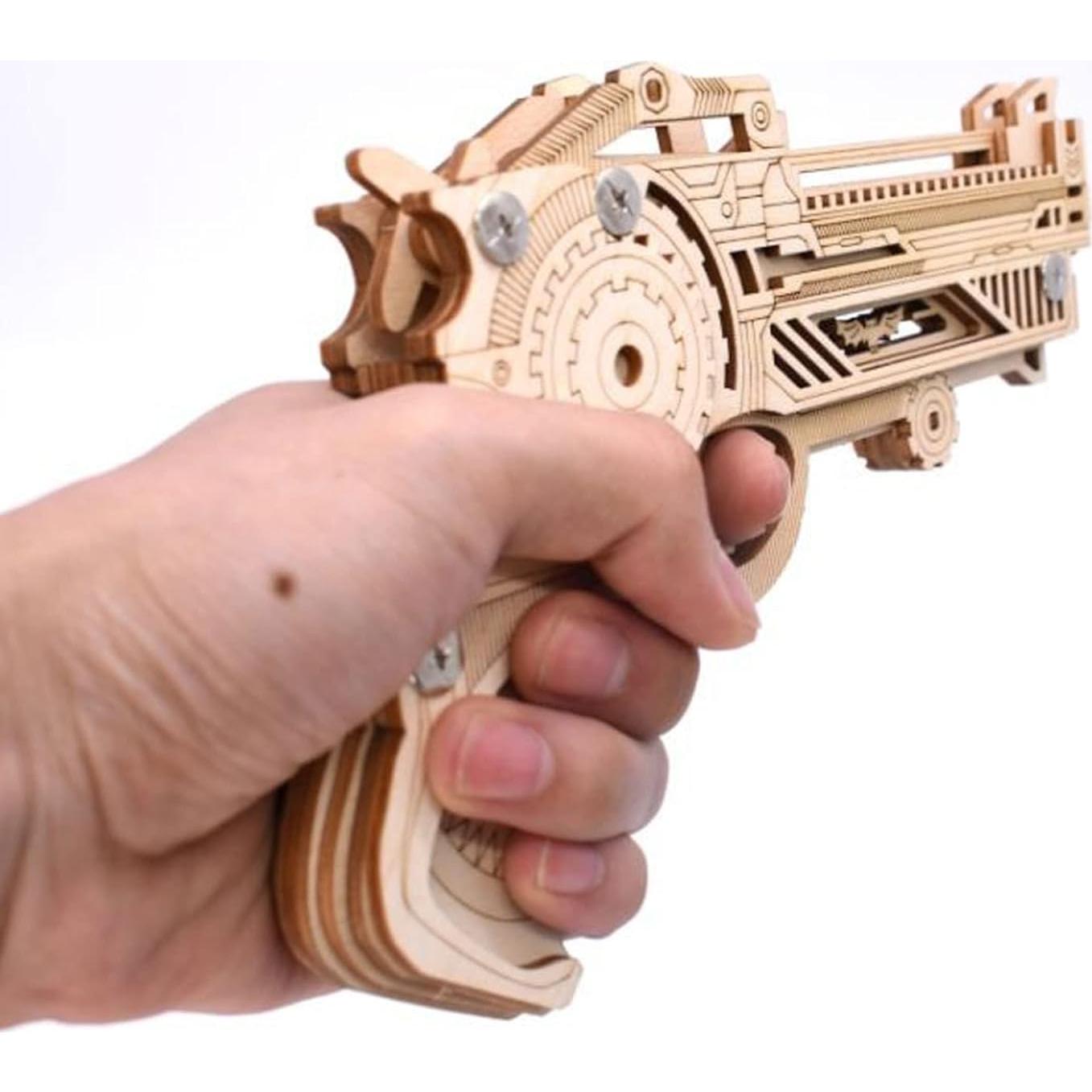 Rompecabezas 3D de Madera ROEOLNIL Pistola de Bandas de Goma