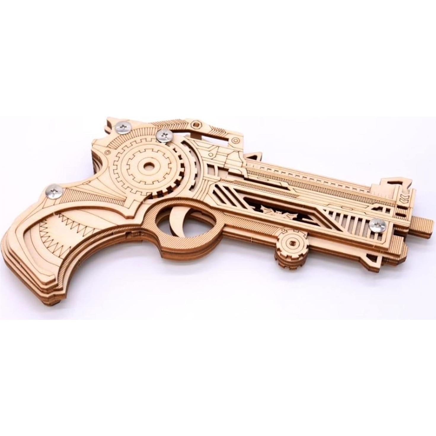 Rompecabezas 3D de Madera ROEOLNIL Pistola de Bandas de Goma