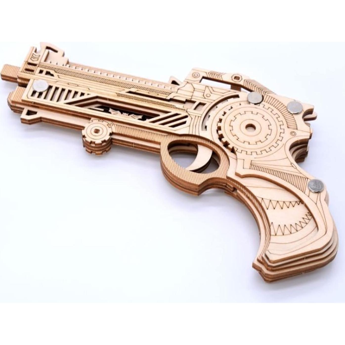 Rompecabezas 3D de Madera ROEOLNIL Pistola de Bandas de Goma
