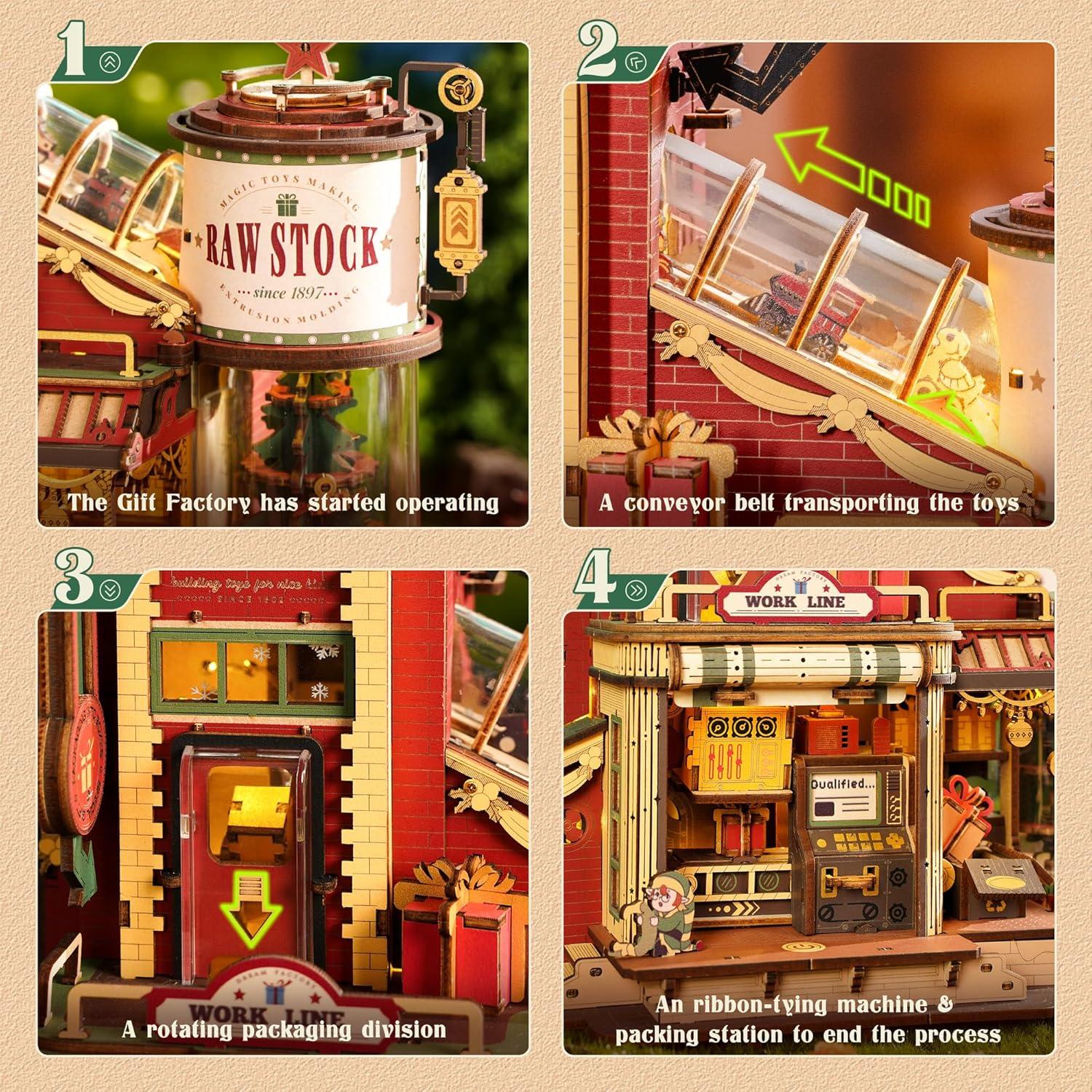 Rompecabezas 3D de Madera ROBOTIME EAB01, Caja de Música Retro