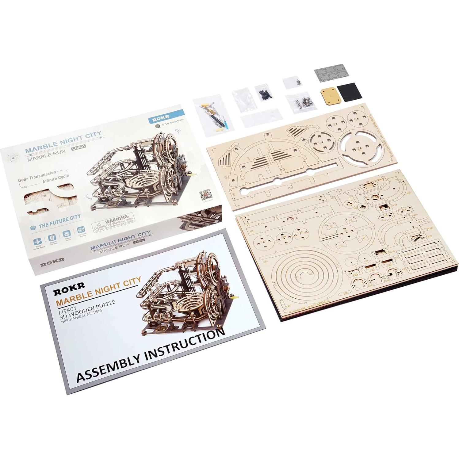 Rompecabezas 3D Robotime LGA01 Ciudad Nocturna Canicas