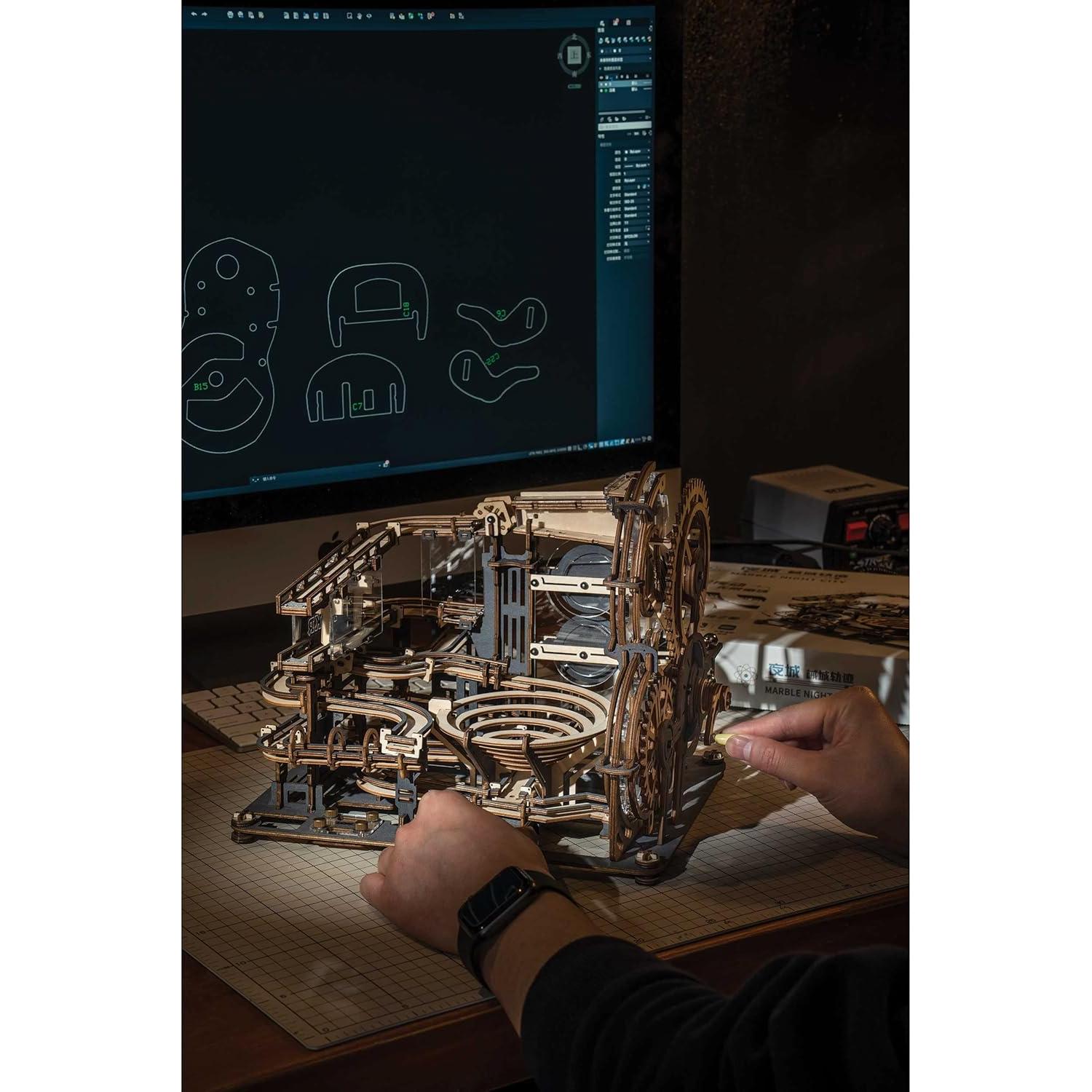 Rompecabezas 3D Robotime LGA01 Ciudad Nocturna Canicas