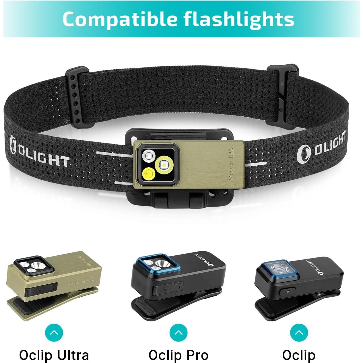 Correa para Linterna Frontal OLIGHT Oclip, Soporte Rotativo 160°