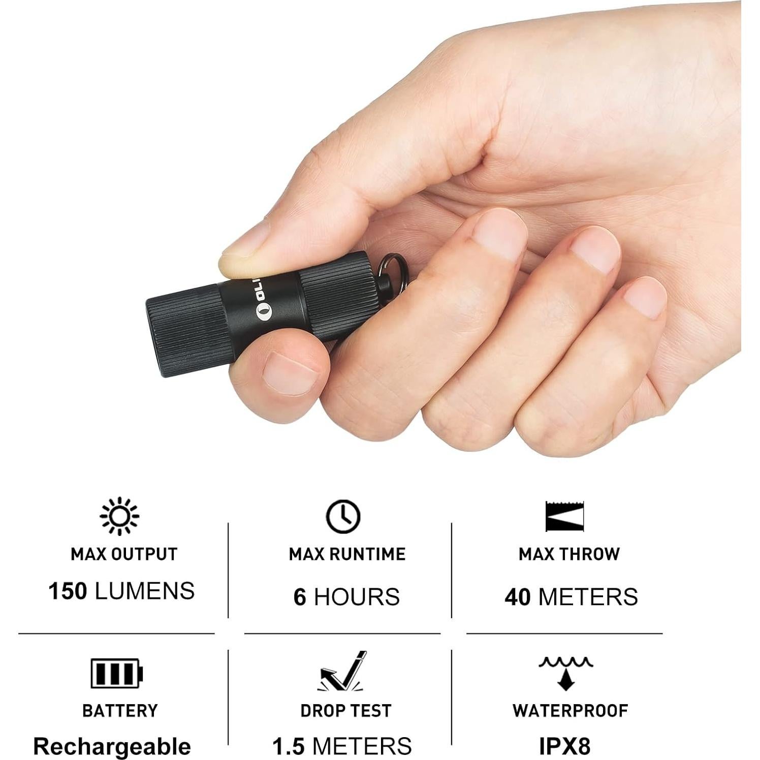 Linterna de Llavero OLIGHT i1R 2 EOS 150 Lúmenes Recargable