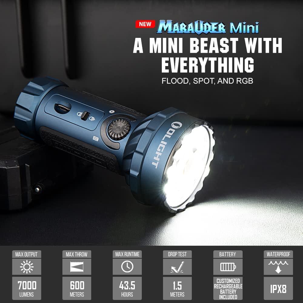 Linterna OLIGHT Marauder Mini 7000 Lúmenes Recargable Azul