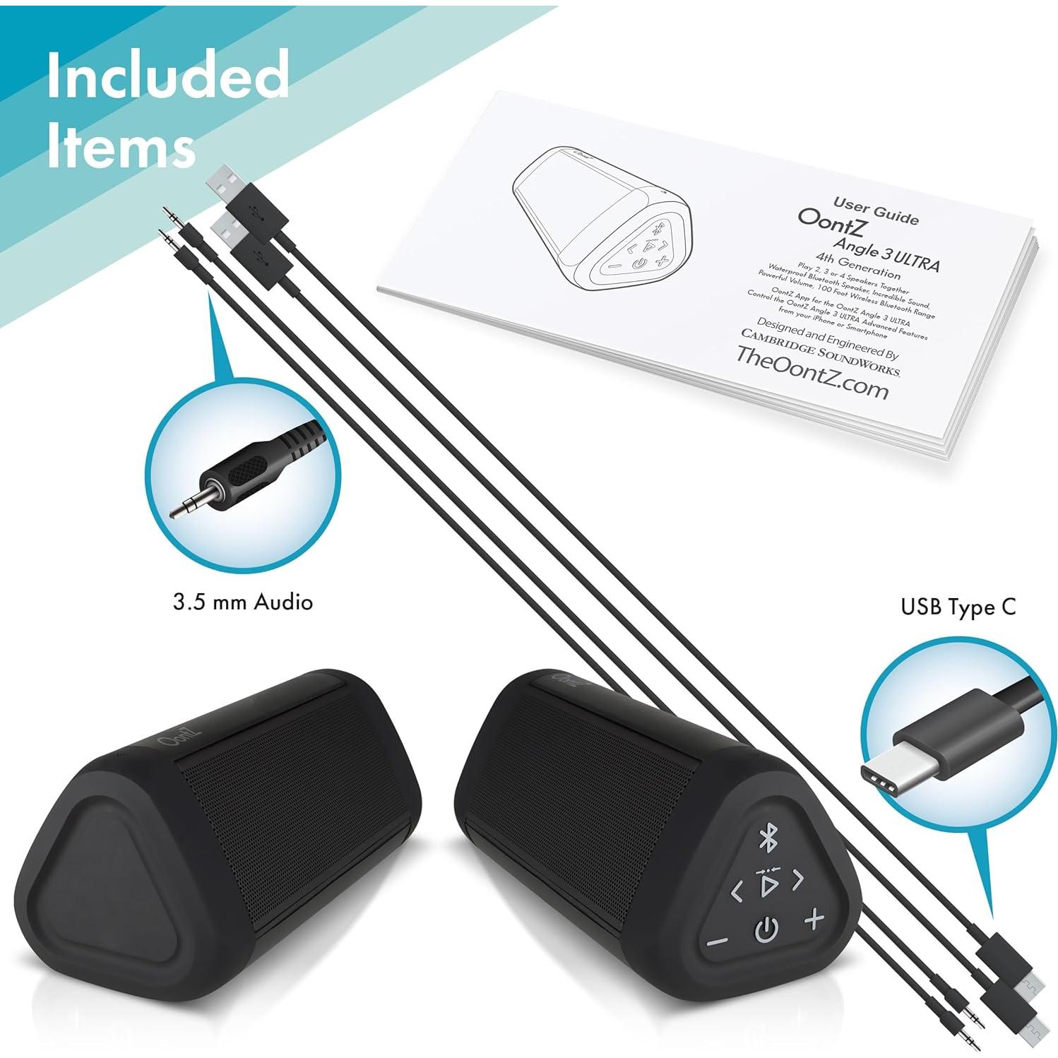 OontZ Ultra Doble Altavoz Bluetooth 14W Impermeable Negro