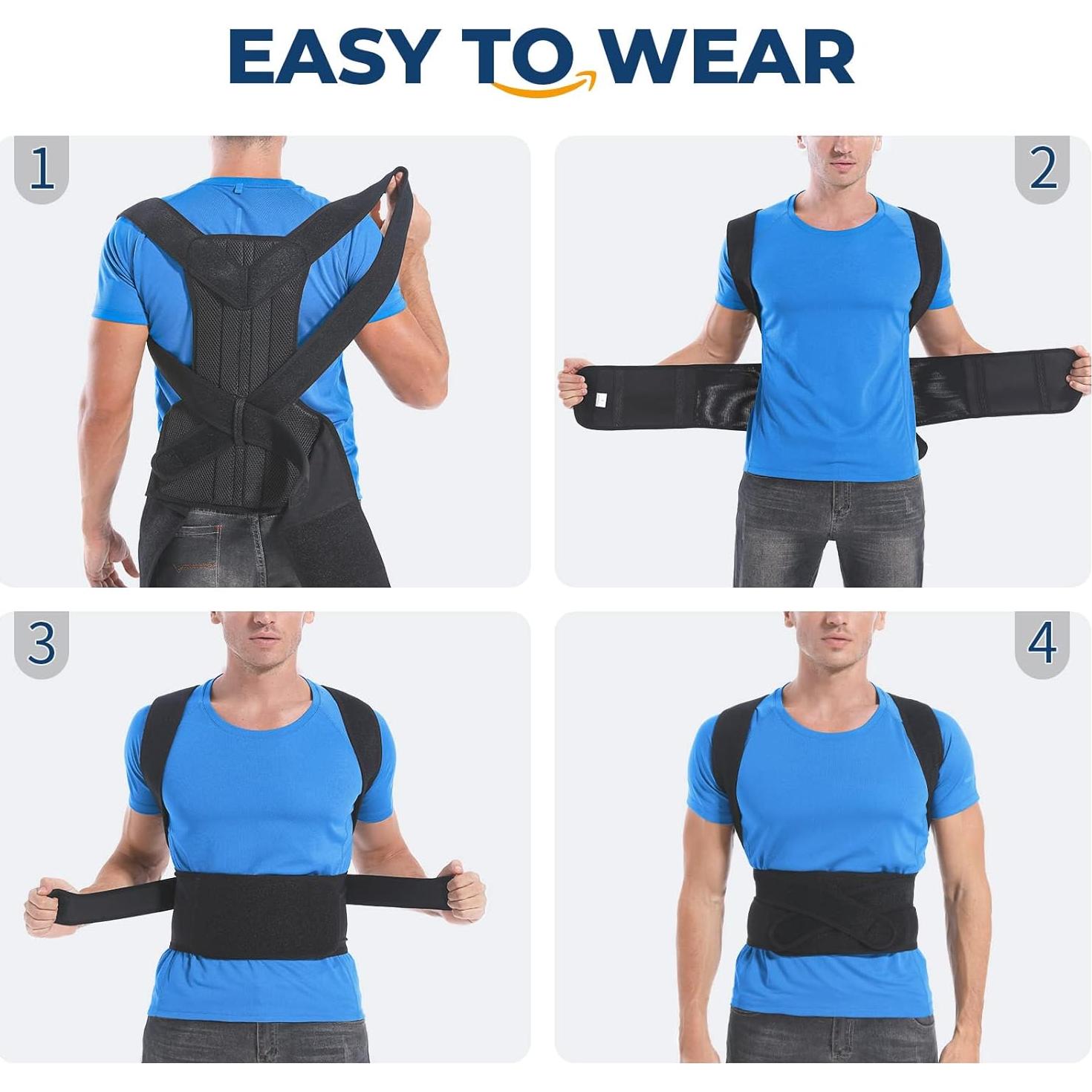 Corrector de Postura DIANMEI Faja Ajustable Alivio Espalda