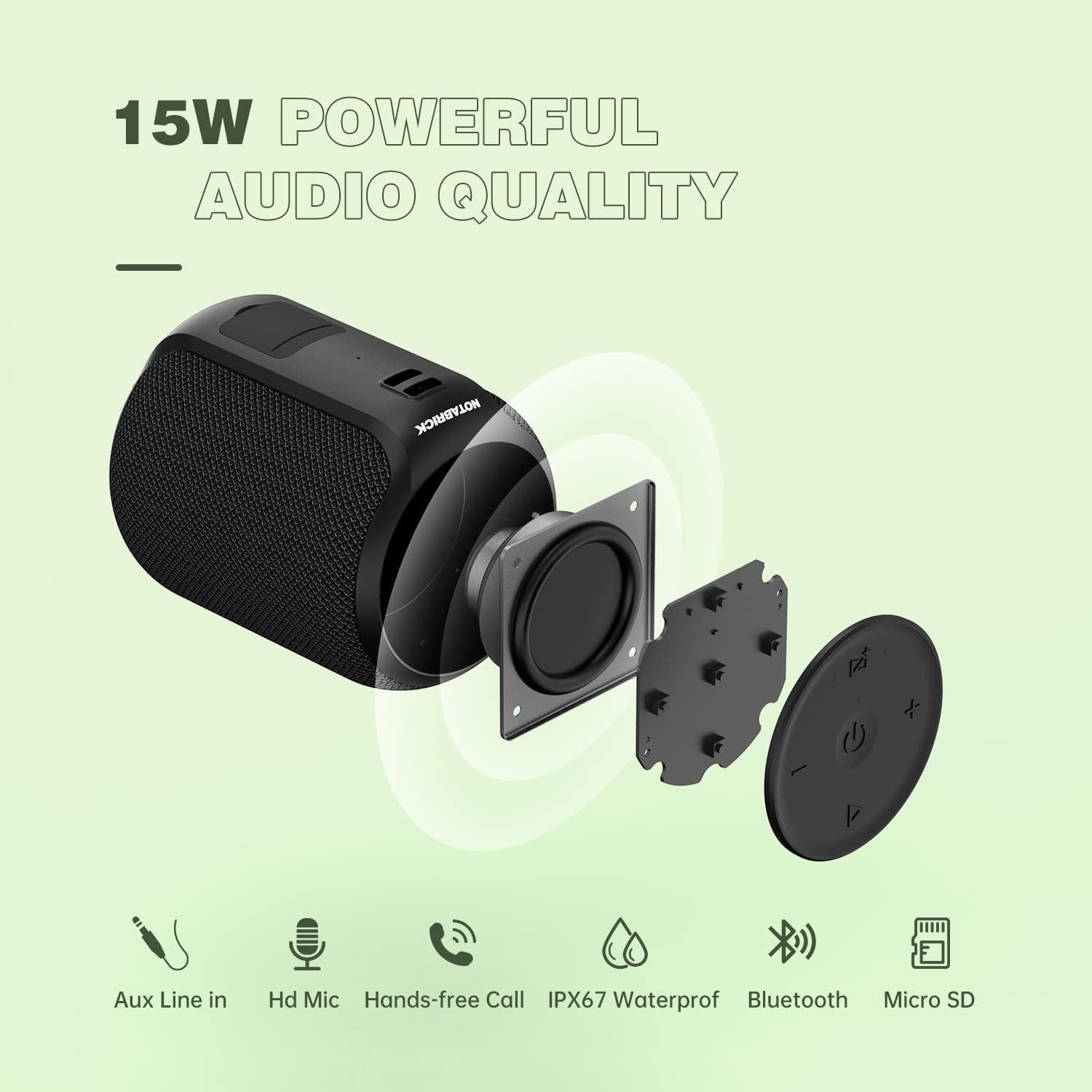 Altavoz Bluetooth Portátil NOTABRICK Ki 15W Impermeable IPX6