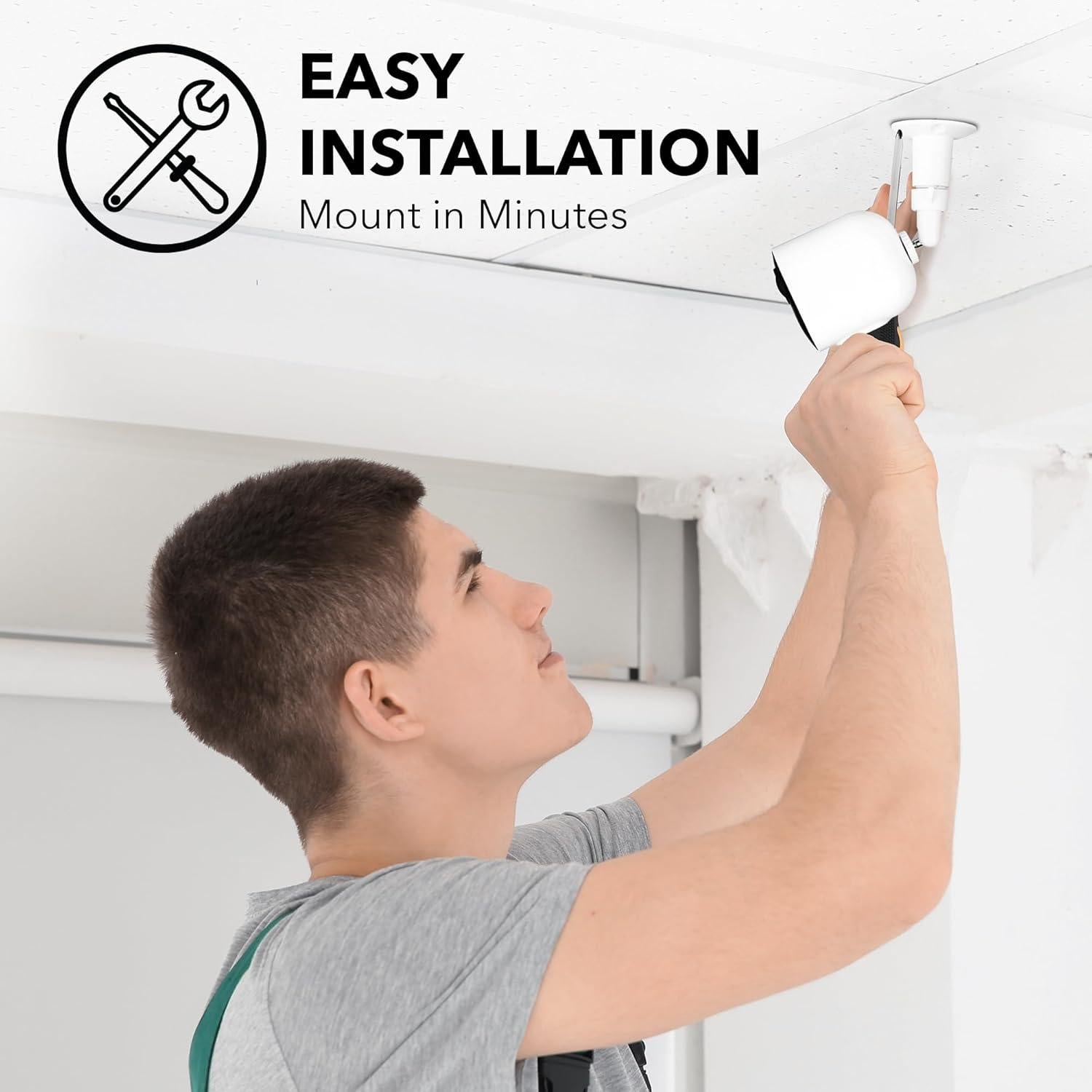 Soporte de Pared Ajustable Wasserstein para Cámaras Arlo - 2 Pack Blanco