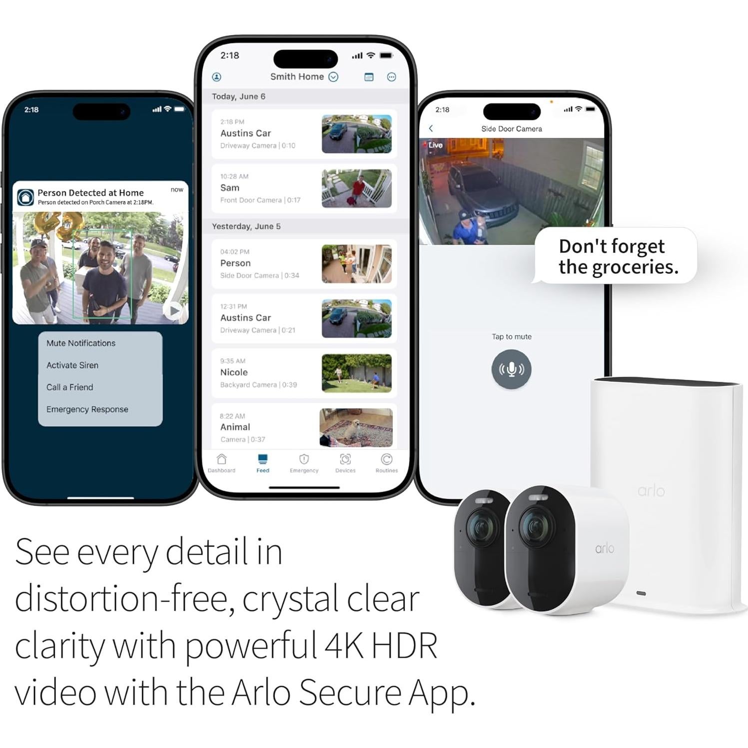 Cámara de Seguridad Inalámbrica Arlo Ultra 2 4K HDR - 2 Cámaras