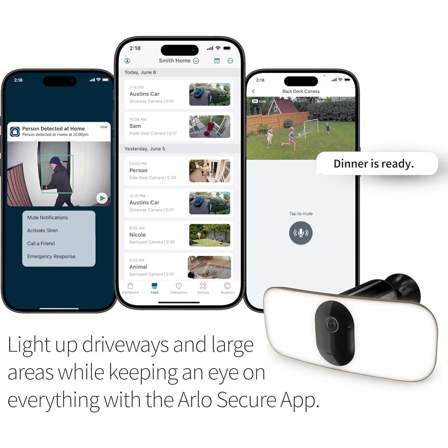 Cámara de Seguridad Arlo Pro 3 Inalámbrica 2K HDR con Luz LED