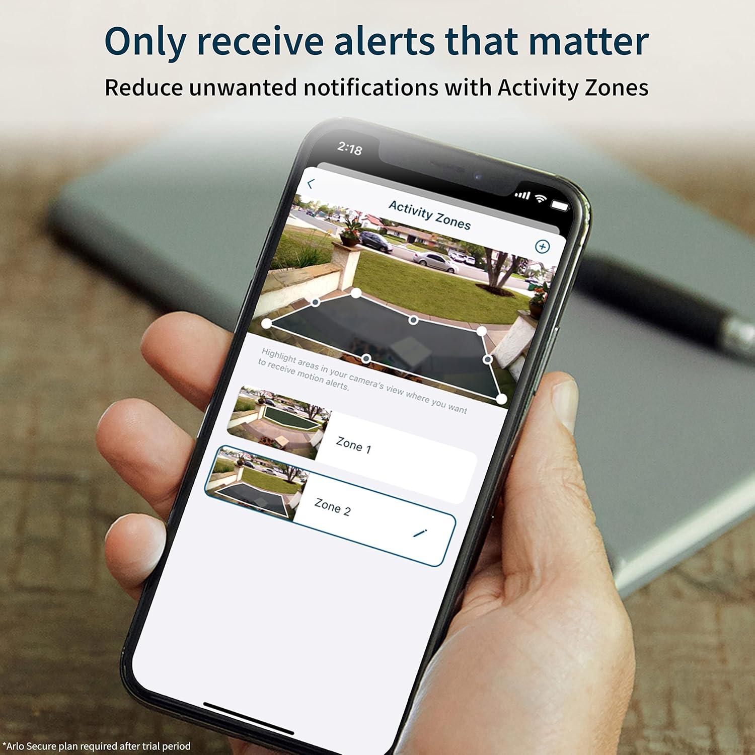 Cámara de Seguridad Arlo Pro 4 - Paquete de 3 - 2K HDR, Inalámbrica, Visión Nocturna a Color