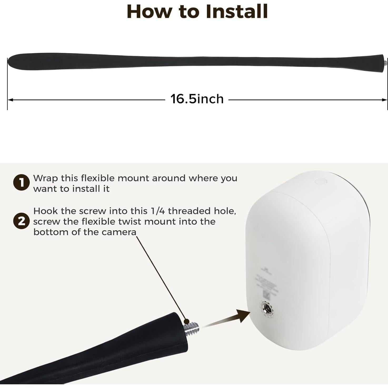 Soporte flexible para cámaras Arlo - 2 Pack - Wochel - Negro