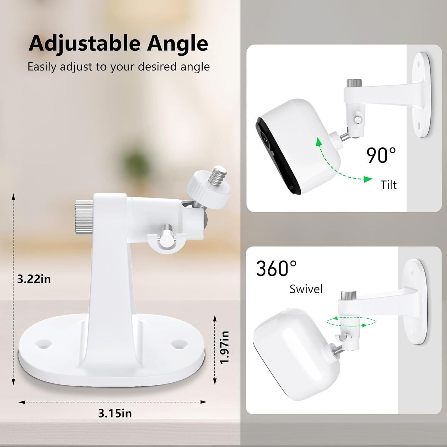 Soporte de pared ajustable Annkoifu para cámara Arlo Essential 2K