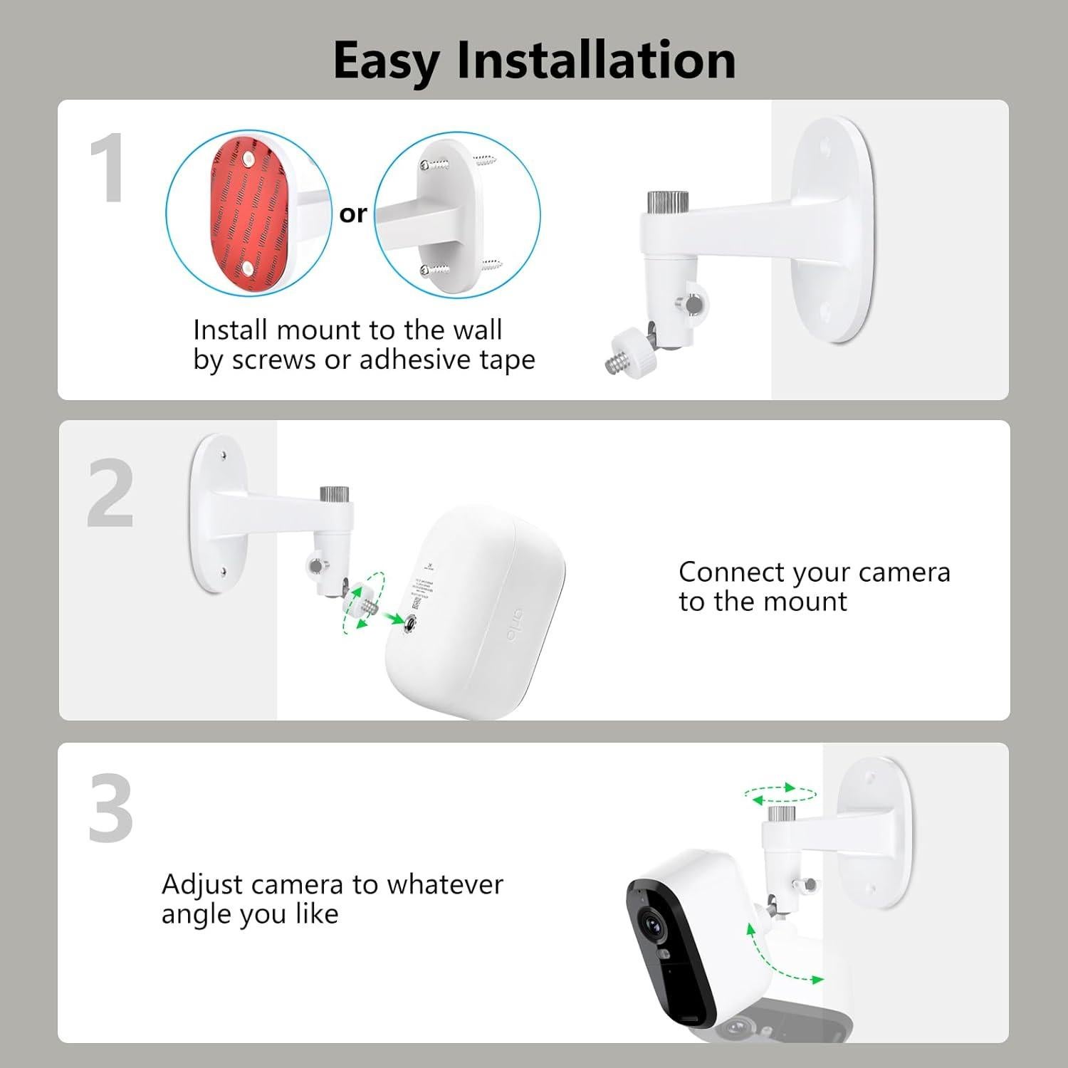 Soporte de pared ajustable Annkoifu para cámara Arlo Essential 2K