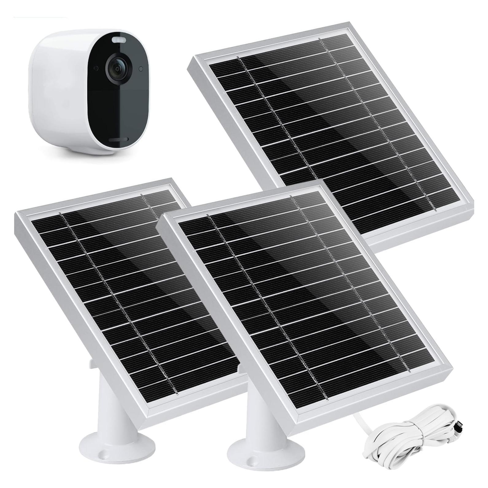Cargador Solar UYODM 3 Paneles para Arlo Essential Spotlight