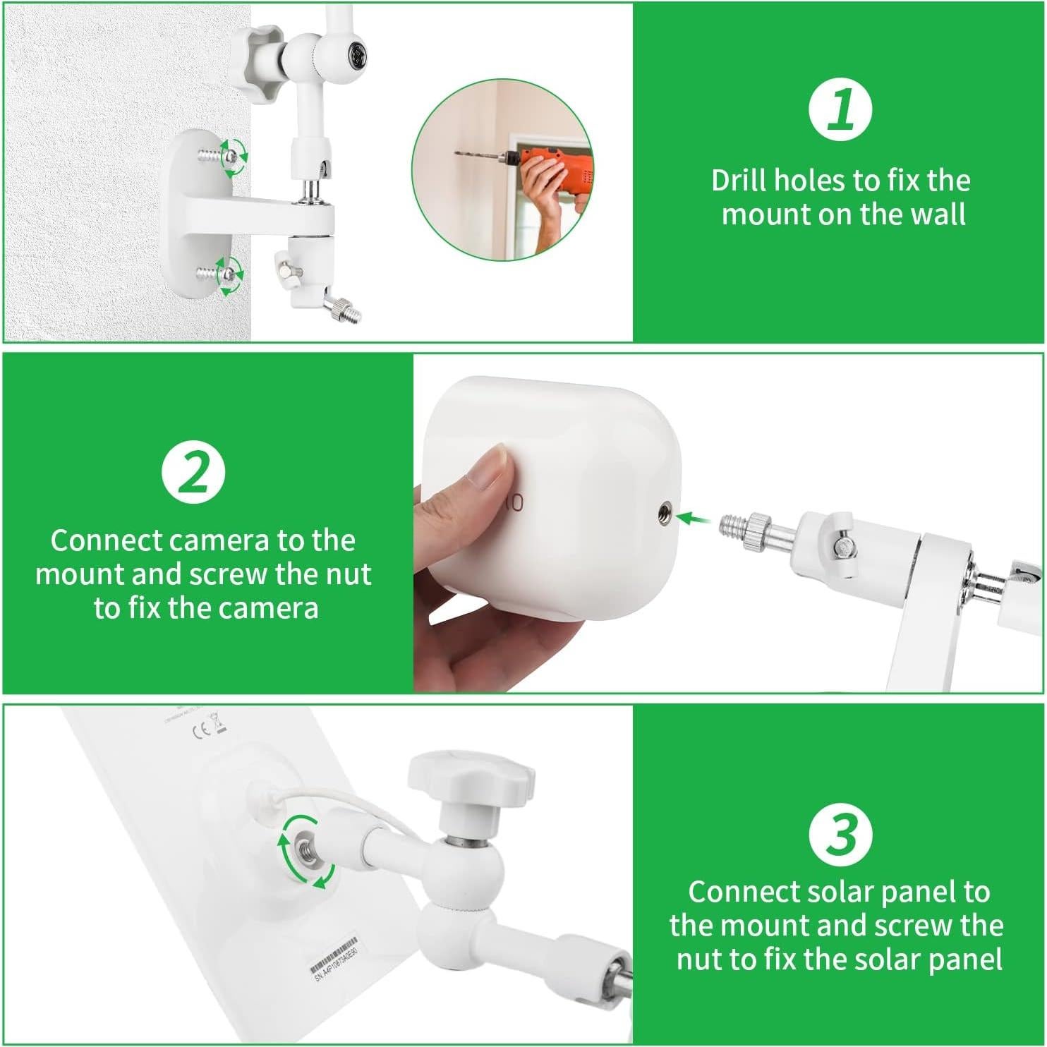 Soporte de pared 2 en 1 para panel solar y cámara Arlo