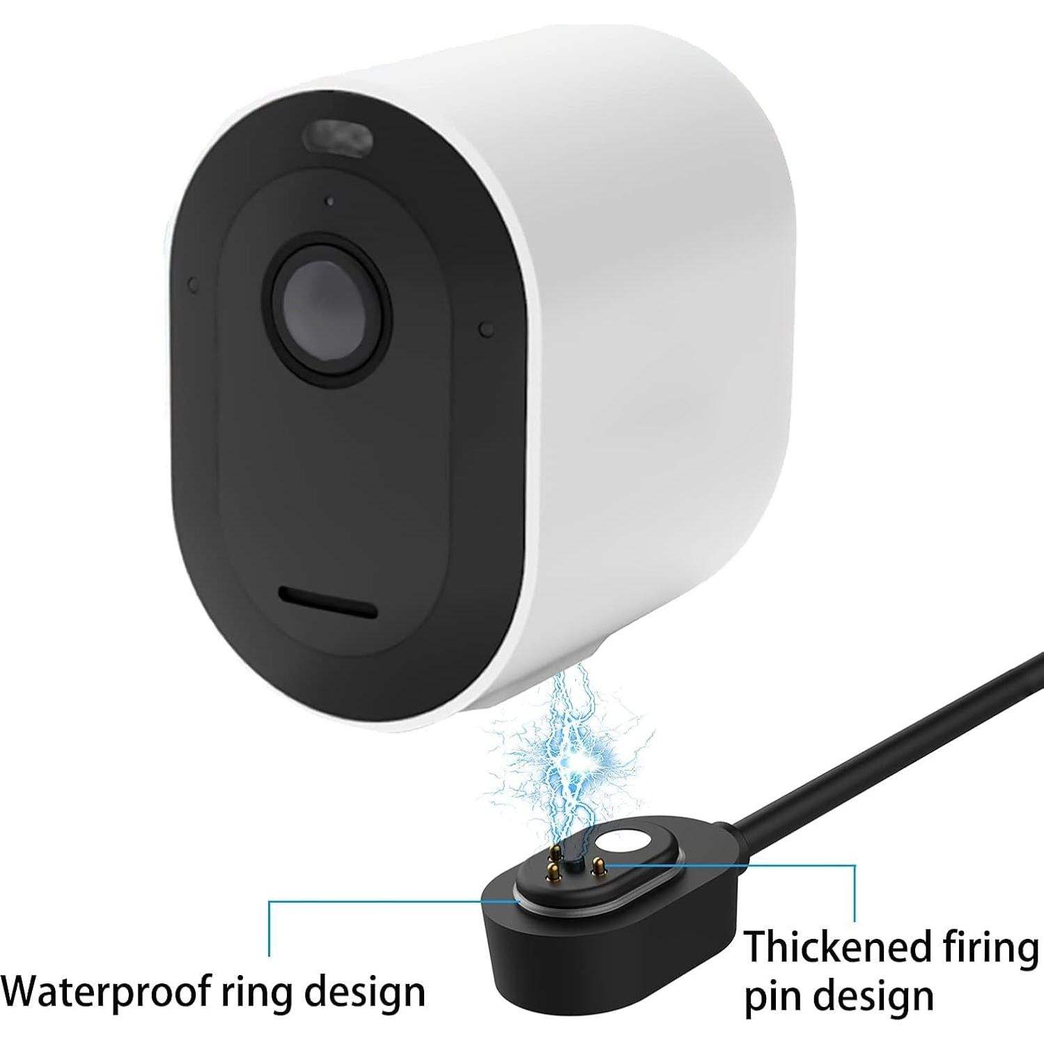 4W Solar Panel Charging Charger Compatible with Arlo Pro 3/Pro 4/Pro 5S 2K/Ultra/Ultra 2 /Go 2 only, 13.1ft Waterproof Charging Cable, IP65 Weatherproof Secure Wall Mount (3-Pack)