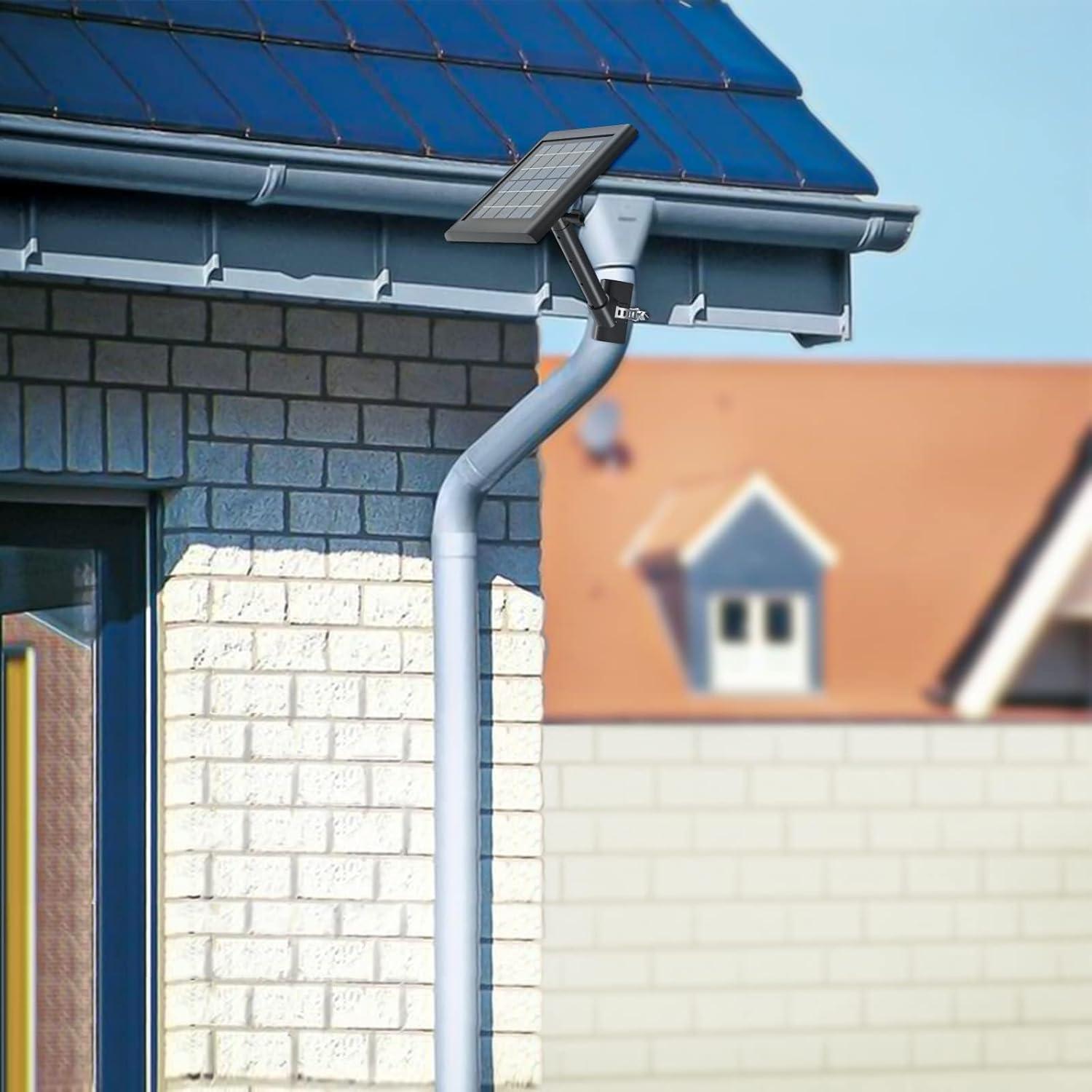 Soporte de Panel Solar Ajustable para Arlo y Ring - Metal Negro